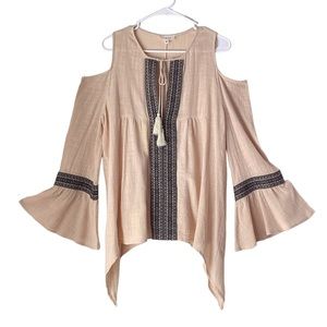 Bohemian Open Shoulder SleeveTops Size M